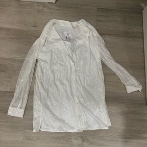 Unstoppable sequin button up dress NWT